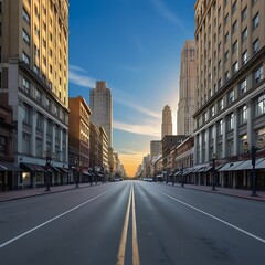 Obraz premium A beautiful city street view image