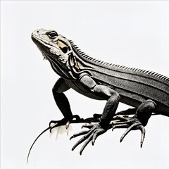 Obraz premium vector lizard on white background