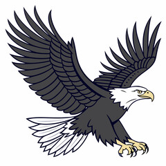 The America eagle vector  design white background