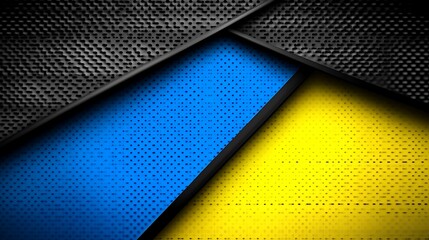 Abstract textured background with blue yellow and black sections