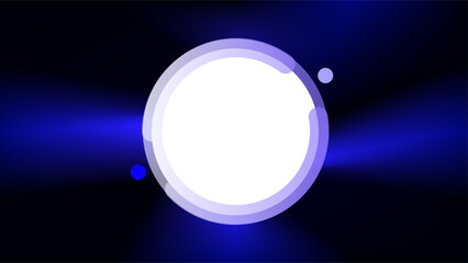 Blue spinning light over multi layer bluish white circle abstract background