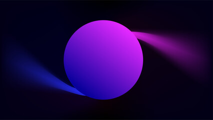 Spinning blue and pink circle frame creative abstract background