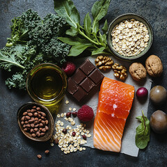 spices and herbs on wooden table
