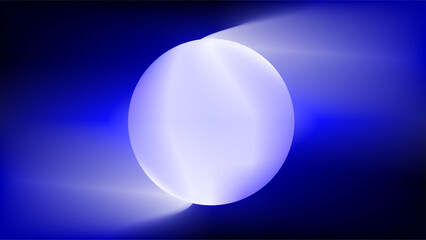 Swirling orb of white light over blue abstract background