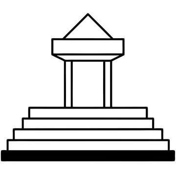 recommend clip art: Modern Podium Outline Vector