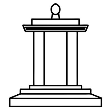 recommend clip art: Modern Podium Outline Vector