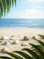 Seashells Scattered on a Tropical Beach