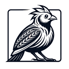 Obraz premium Eared Bulbul Bahrain silhouette