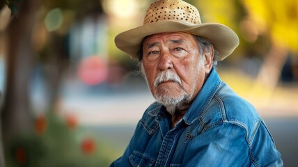 A portrait of a beautiful senior 70-80s man