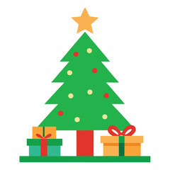 christmas tree with gifts
