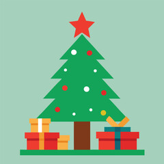 christmas tree with gifts