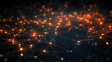 Abstract Network Design: A Glowing Digital Connection