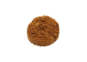 Indian garam masala spice powder for vegetarian or non-vegetarian cooking isolated on white background