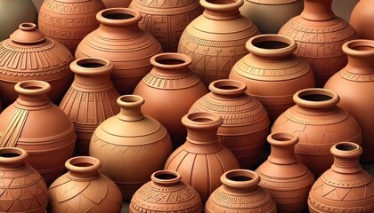 rustic earthy pottery background with textured clay surface, handmade ceramic design, and natural warm tones for artistic and craft projects