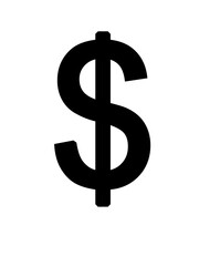 dollar sign isolated on white
