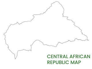 Obraz premium High detailed map of Central African Republic. Outline map of Central African Republic. Africa