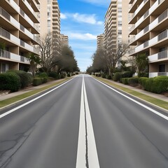 Obraz premium A empty city street background landscape