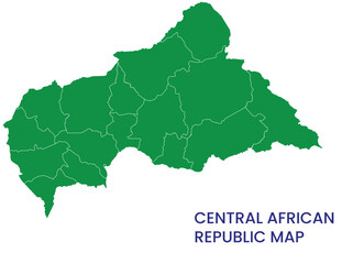 Obraz premium High detailed map of Central African Republic. Outline map of Central African Republic. Africa