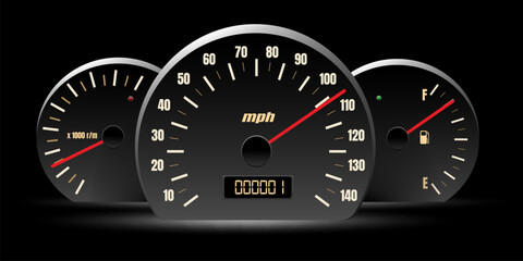 Realistic car dashboard