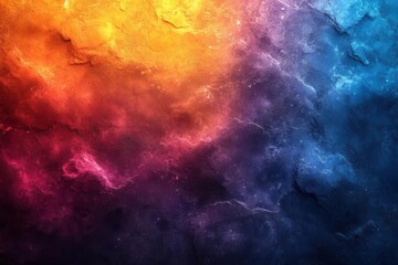 Fototapeta premium vibrant textured gradient background blending orange blue purple white and yellow creating a retro grunge vibe for modern poster designs