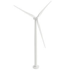 a single white windmill on a transparent background, PNG image, PNG file, Generative art.