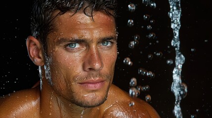 portrait of a handsome young man in casual clothes.