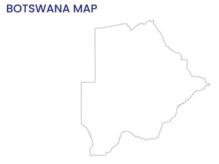 Obraz premium High detailed map of Botswana. Outline map of Botswana. Africa