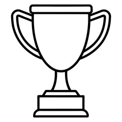Trophy Icon Vector with Clean Line Art Style