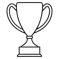 Trophy Icon Vector with Clean Line Art Style