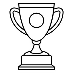 Trophy Icon Vector with Clean Line Art Style
