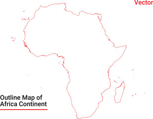 High detailed map of Africa. Outline map of Africa. Africa.