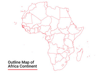 High detailed map of Africa. Outline map of Africa. Africa.