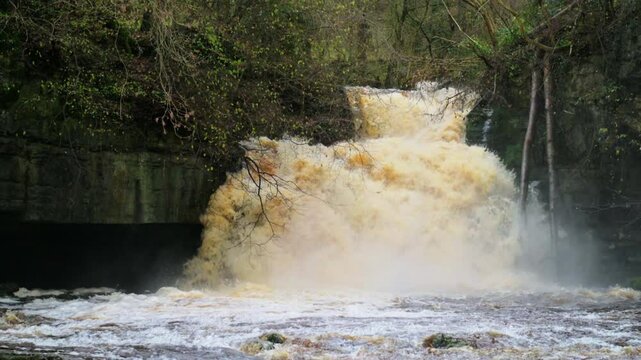 Waterfall in full spate