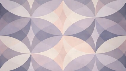 Soft Geometric Floral Pattern in Pastel Colors