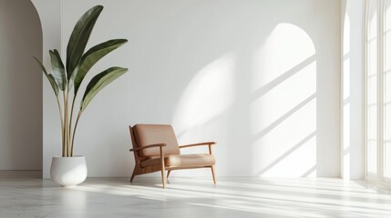 Sunlit Minimalist Living Room Interior Design