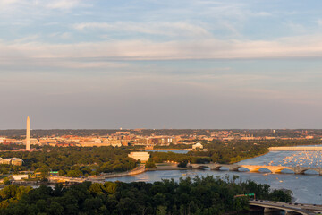 Obraz premium Washington D.C. panorama during golden hour.