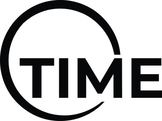 Creative time logo, concept of letter T with a watch dial.