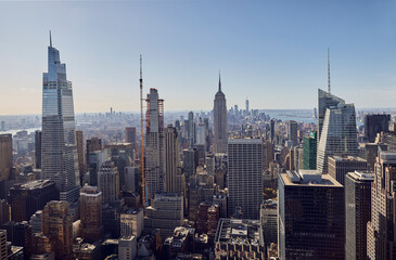 panorama na New York City z tarasu Top of The Rock