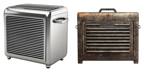 Fototapeta premium Cooler grill isolated on transparent background, Set of