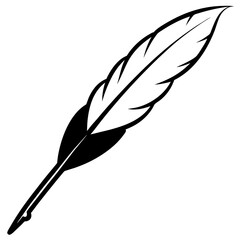 Fototapeta premium Vintage Writing Quill in Minimalist Style