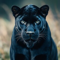 A stunning portrait of a majestic panther, capturing its fierce and graceful presence. This detailed illustration is perfect for home decor, wall art, and animal lovers seeking bold, powerful imagery.