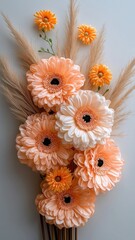 Gerbera Flowers, Bouquet of Roses for Wedding, using generative ai