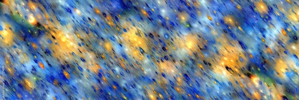 Aufkleber exploring the vibrant patterns of brownian motion in a cosmic dance of colors and forms