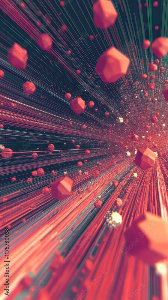 Poster Exploring the Chaotic Pathways of Particles in a Vivid Brownian Motion Simulation