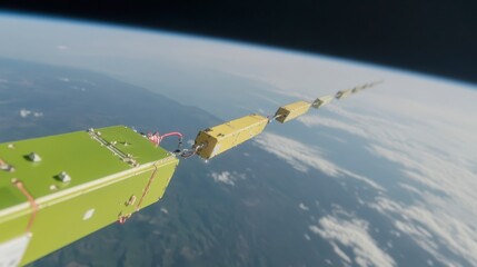 Spacecraft Formation Flying Cubesats in Orbit Above Earth s Atmosphere