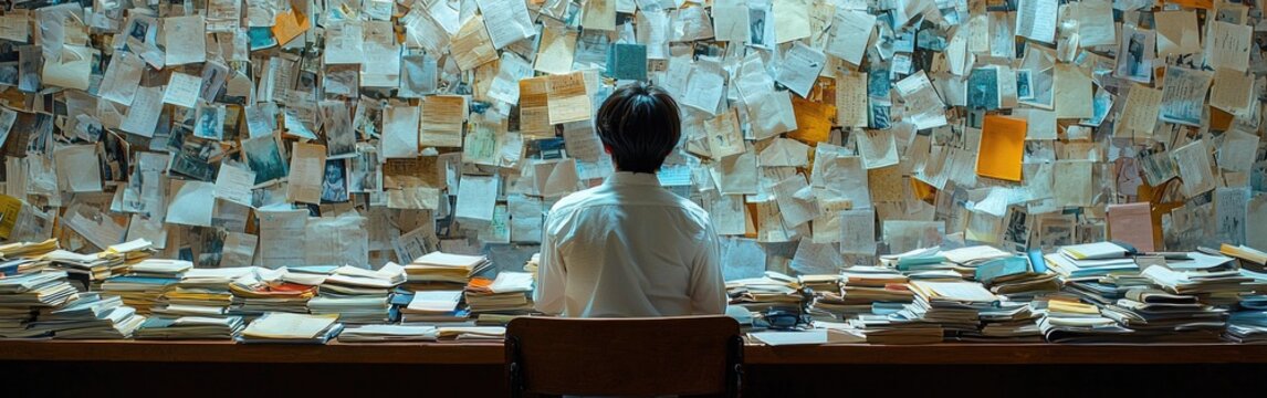 Modern entrepreneur grapples with overwhelming information and decision-making challenges