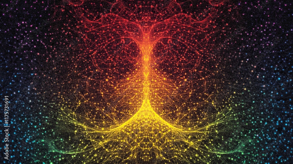 Poster Exploring the Enchanting Patterns of Diffusion in Brownian Particles Through Vibrant Bell Curves