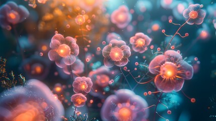 Obraz premium Quantum Biology Unraveling the Potential Role of Quantum Effects in Biological Systems