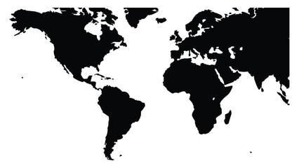 World Black Vector Map Design