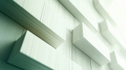 Obraz premium Textured White Wall With Geometric Shapes Creating Depth and Dimension in Modern Interior Design